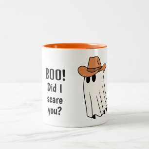 Black and Orange Cute Ghost Halloween Mug
