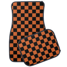 Black and Orange Halloween Chequerboard