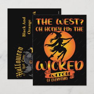 Black And Orange Halloween Dark Fantasy 2026 Holiday Postcard