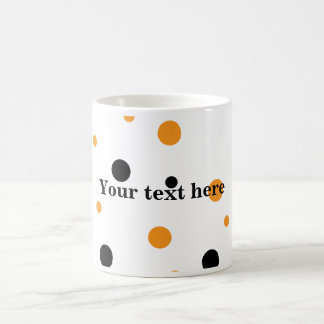 Black and orange Halloween polka dots Coffee Mug