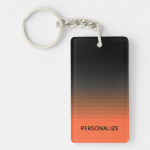 Black and Orange  Key Ring