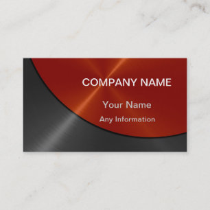 Black and Orange Luxury Metallic 3 Business Card