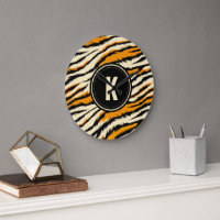 Black and Orange Pattern Monogram
