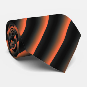 Black and Orange Tie