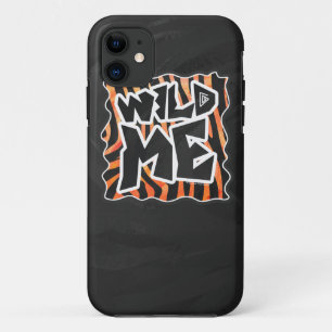Black and Orange Wild Me Zebra iPhone 11 Case