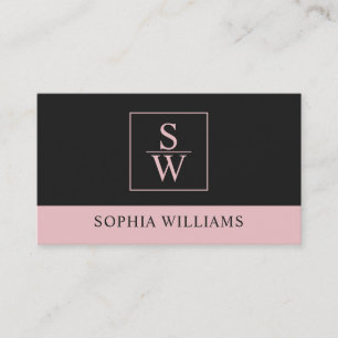 Black And Pink Business Card