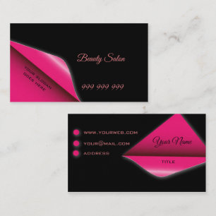 Black and pink business card