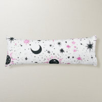 Black and Pink Celestial Sun Moon Stars