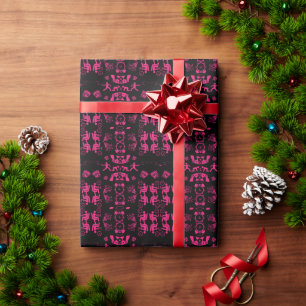 Black And Pink Congratulations On The New Job. Wrapping Paper