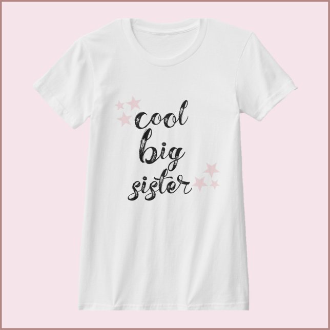 Black and Pink Cool Big Sister T-Shirt (Creator Uploaded)