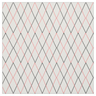 Black and Pink Diamond Pattern Fabric