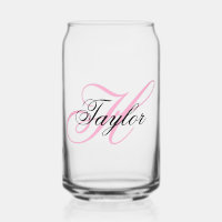 Black and Pink Fancy Monogram