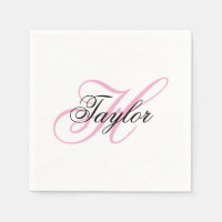 Black and Pink Fancy Monogram