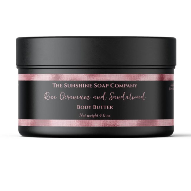 Black and Pink Foil Luxury Cosmetics Jar Label (Creator Uploaded)