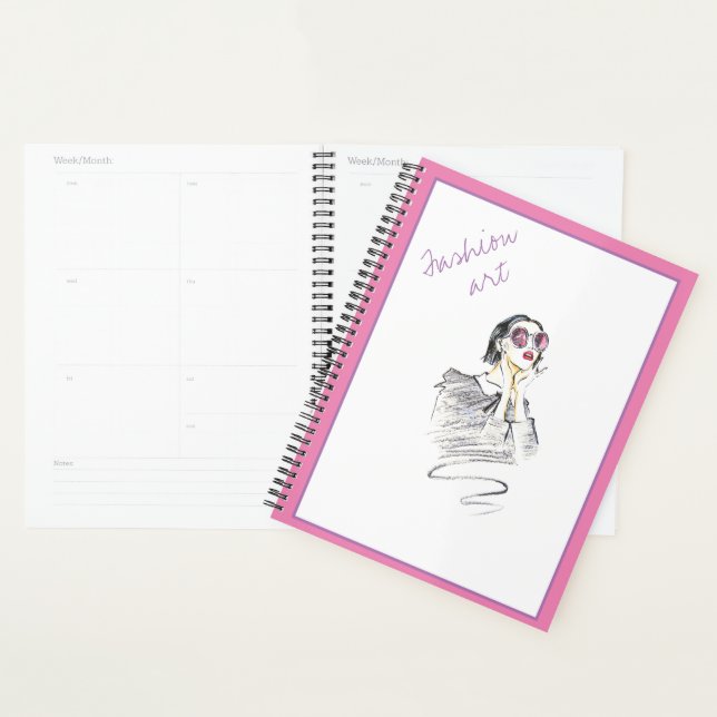 Black and pink girly beauty planner (Display)