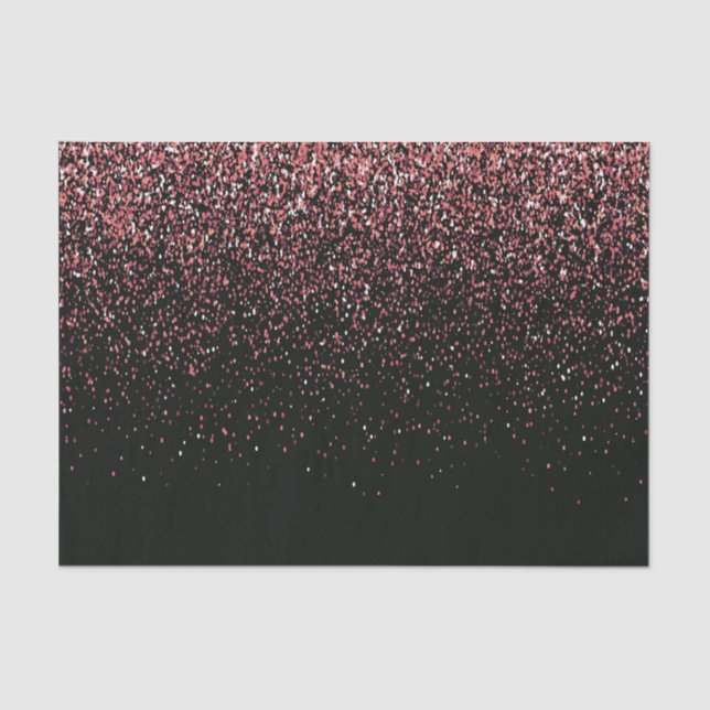 Black and Pink Glitter Tissue Paper (Front)