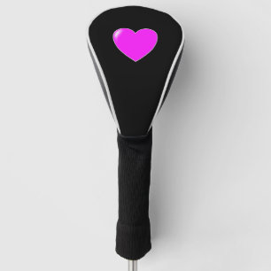 Black And Pink Heart Cute Golf Head Cover