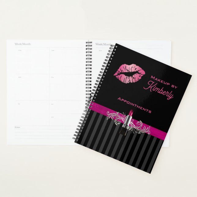 Black and Pink Makeup Business Planner (Display)