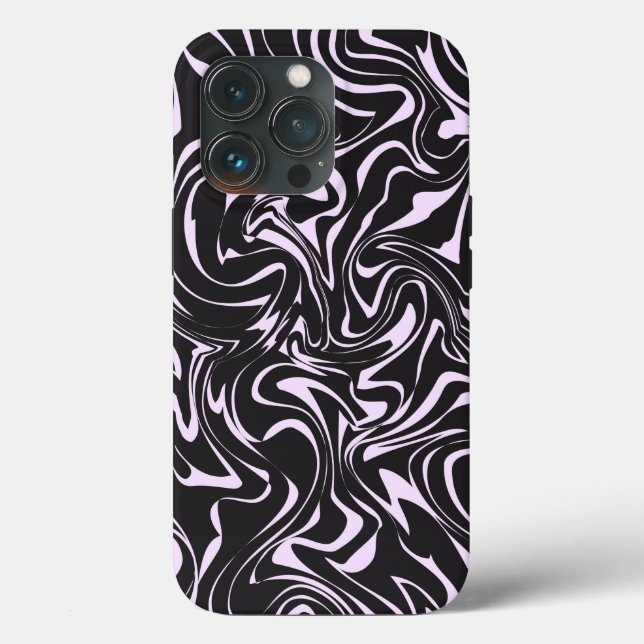 Black and Pink Marble Abstract Pattern  Case-Mate iPhone Case (Back)