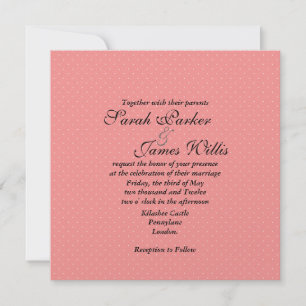 Black and pink Polka party/wedding invite