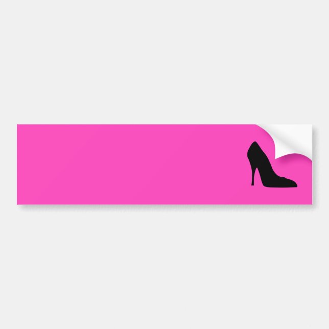 Black and Pink Pumps Bumper Sticker (Front)