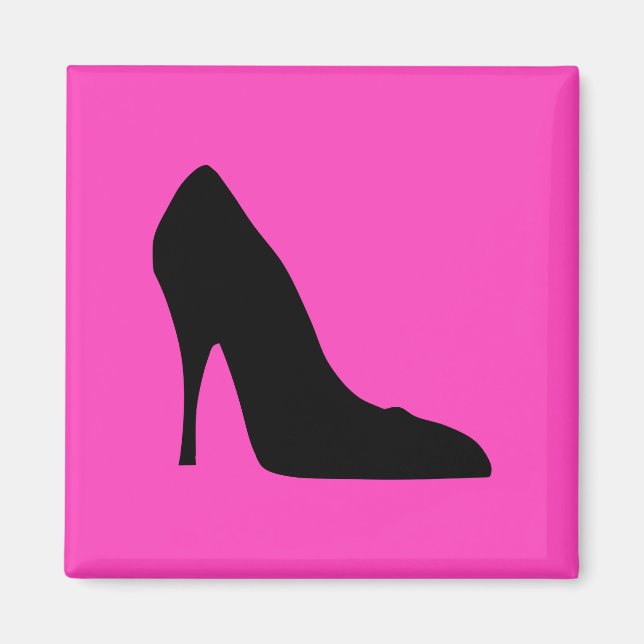 Black and Pink Pumps Magnet (Front)