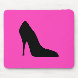 Black and Pink Pumps Mouse Pad