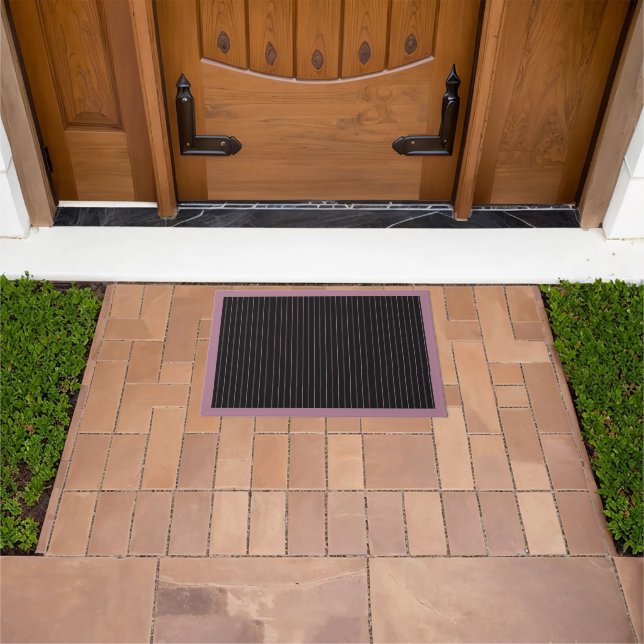 black and pink striped doormat (Outdoor)