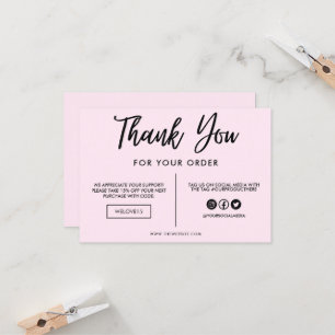 Black and Pink Thank you Media Insert