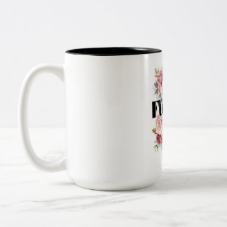 Black and Pink Vintage Flower Mug