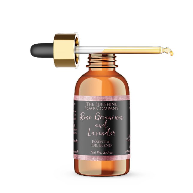 Black and Pink Waterproof Dropper Bottle Label (Creator Uploaded)