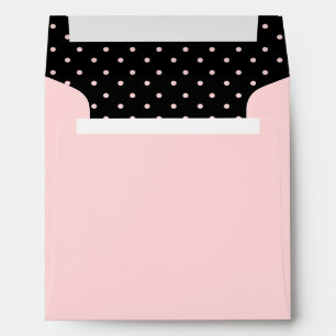 Black and Pink Wedding Shower Invitation Envelope