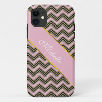 Black and Pink Zigzag Pattern