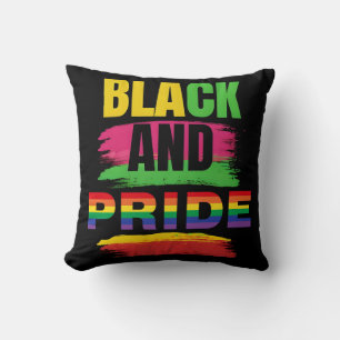 Black and pride couch pillow