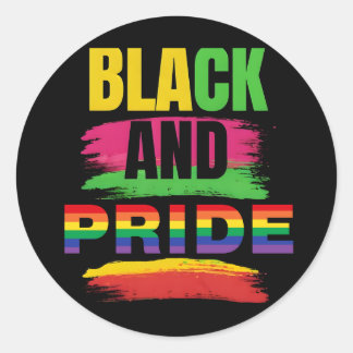 Black and pride sticker sheet