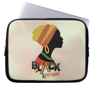 Black And Proud African American Girl Laptop Sleeve