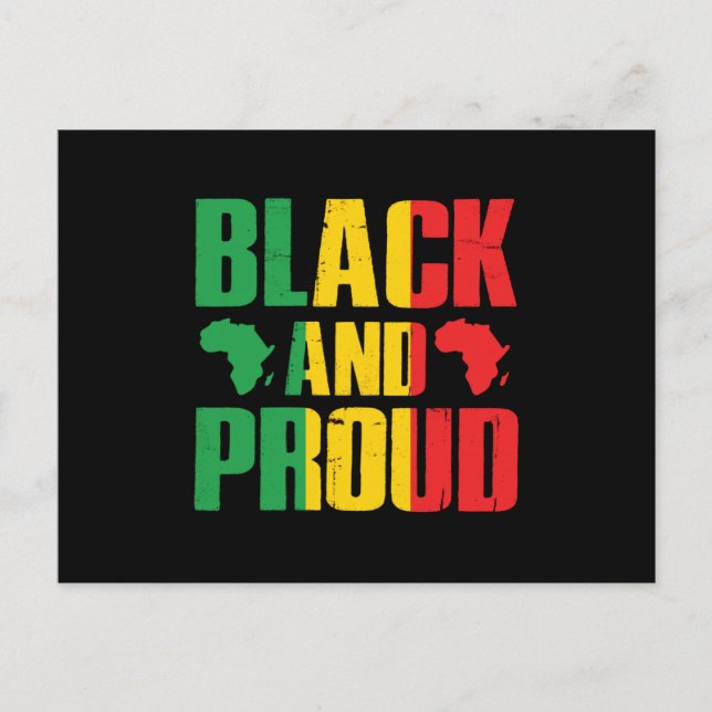 Black And Proud Black History (2) Invitation Postcard (Front)