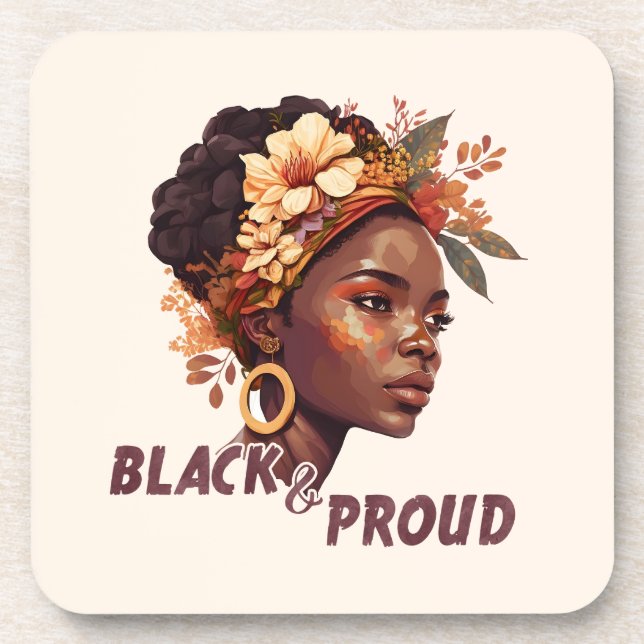 Black and Proud  Coaster (Front)