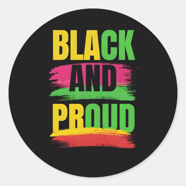Black and proud sticker sheet (Front)