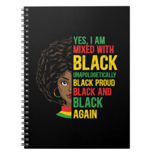 Black and Proud   Unapologetic   Black Queen Notebook