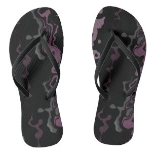 Black and Purple Abstract Jandals