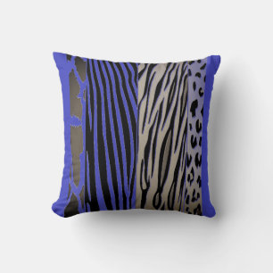 Black And purple Animal Printed Pillow
