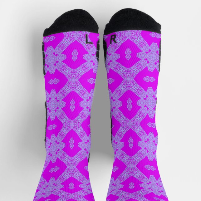 Black and Purple Athletic Socks (Top)