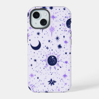 Black and Purple Celestial Sun Moon Stars