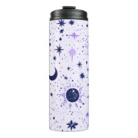 Black and Purple Celestial Sun Moon Stars