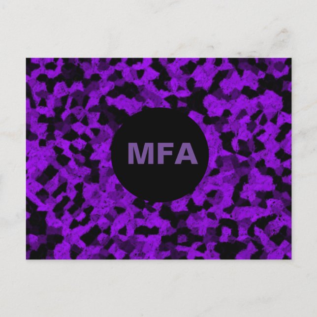 Black and Purple Chalk Postcard (Front)