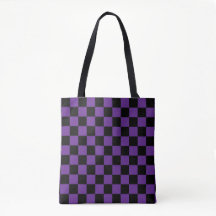 Black and Purple Checkered Print