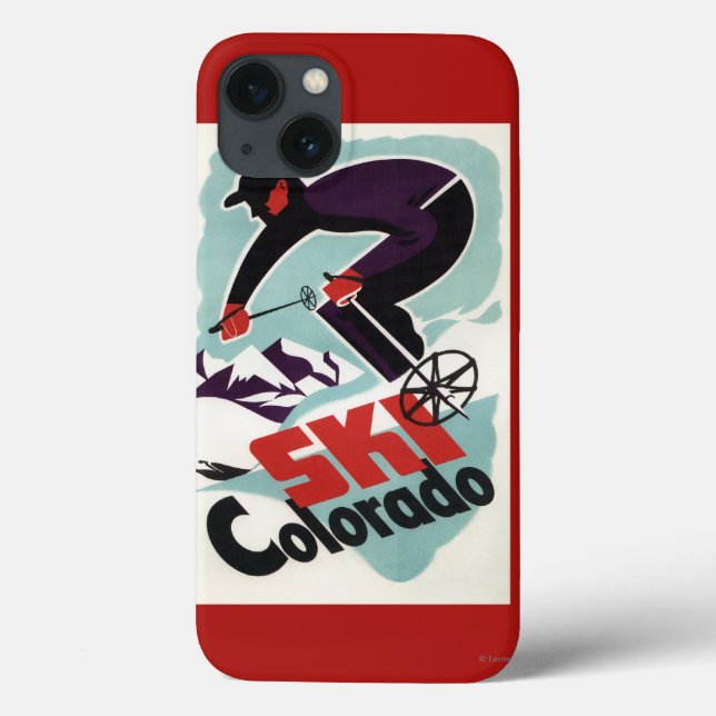 Black and Purple Clothed Skier Case-Mate iPhone Case (Back)