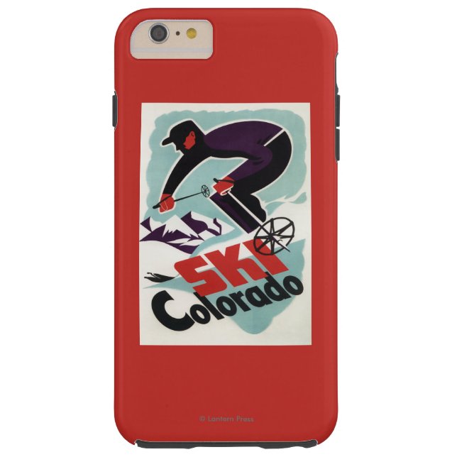 Black and Purple Clothed Skier Case-Mate iPhone Case (Back)