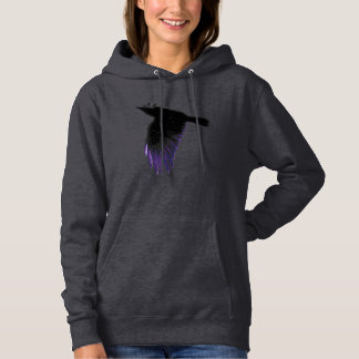 Black and Purple Crow Flying Hoodie